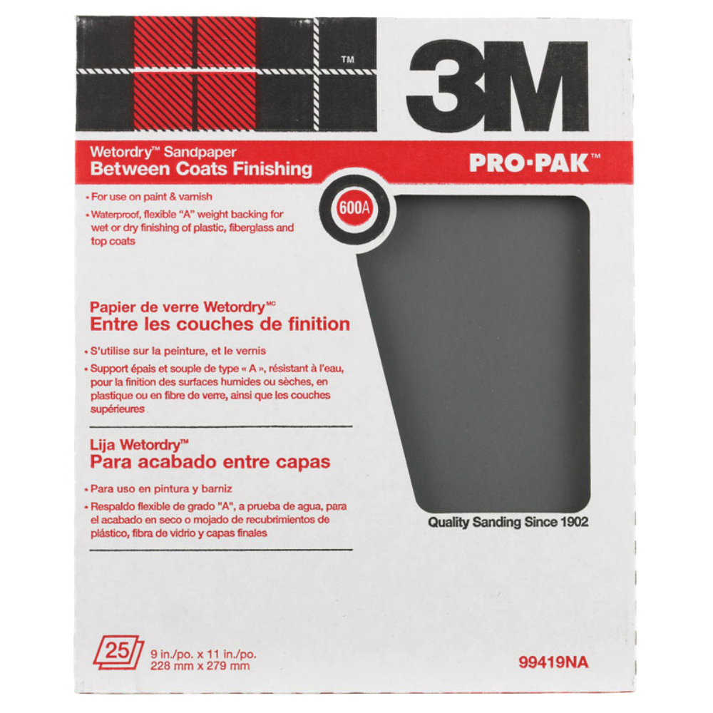 3 M Pro-Pak Tri-M-ite Fre-cut Hojas De Lija, 22.9 Cm Por 27.9 Cm, 25