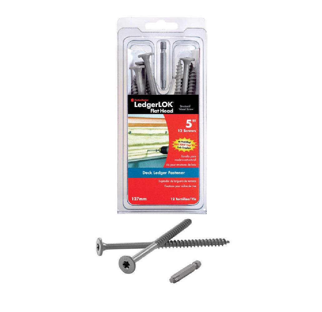 FastenMaster FMLLF00512 LedgerLOK Star Flat Head Structural Screws