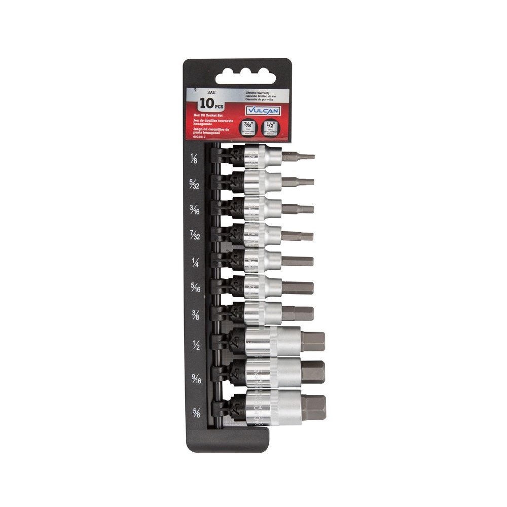 Vulcan TS1010SP Socket Set, Chrome Vanadium Steel